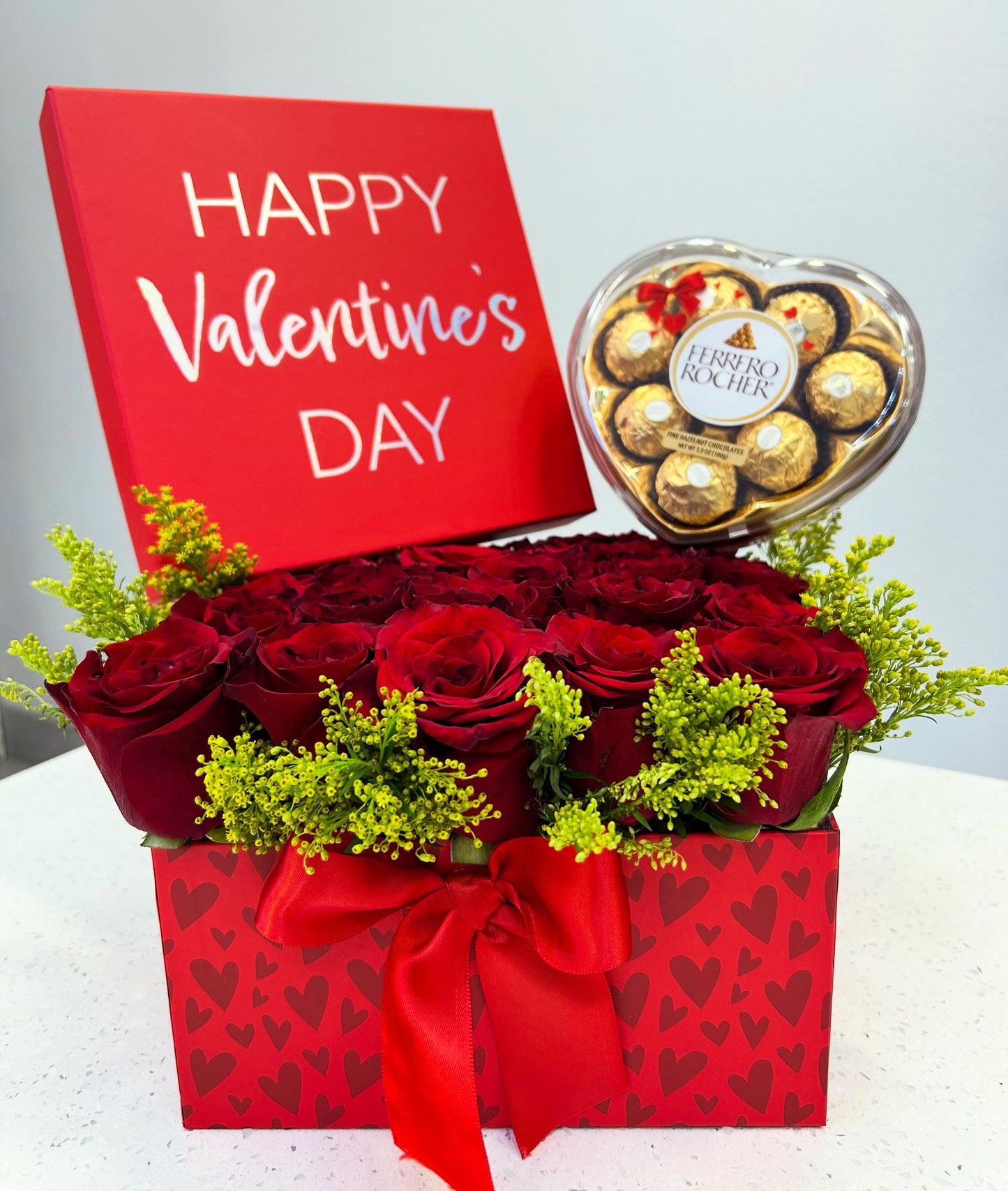 Valentines’s roses arrangement